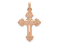 FJC Finejewelers 14 kt Rose Gold  Fleur de Lis Cross Charm 30 mm x 20 mm