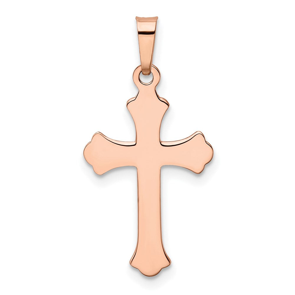 FJC Finejewelers 14 kt Rose Gold  Cross Charm 22 mm x 14 mm