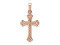 FJC Finejewelers 14 kt Rose Gold  Cross Charm 22 mm x 14 mm