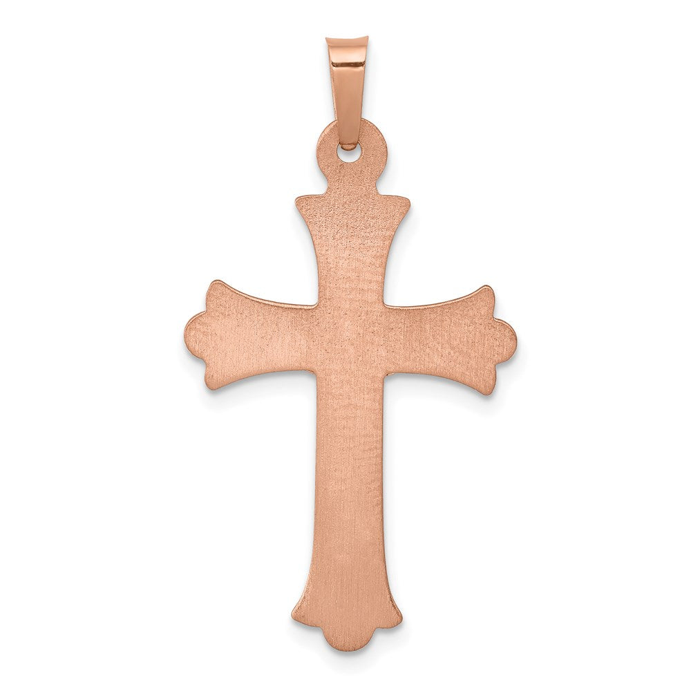 FJC Finejewelers 14 kt Two Tone Gold Hollow Crucifix Charm 28 x 18 mm