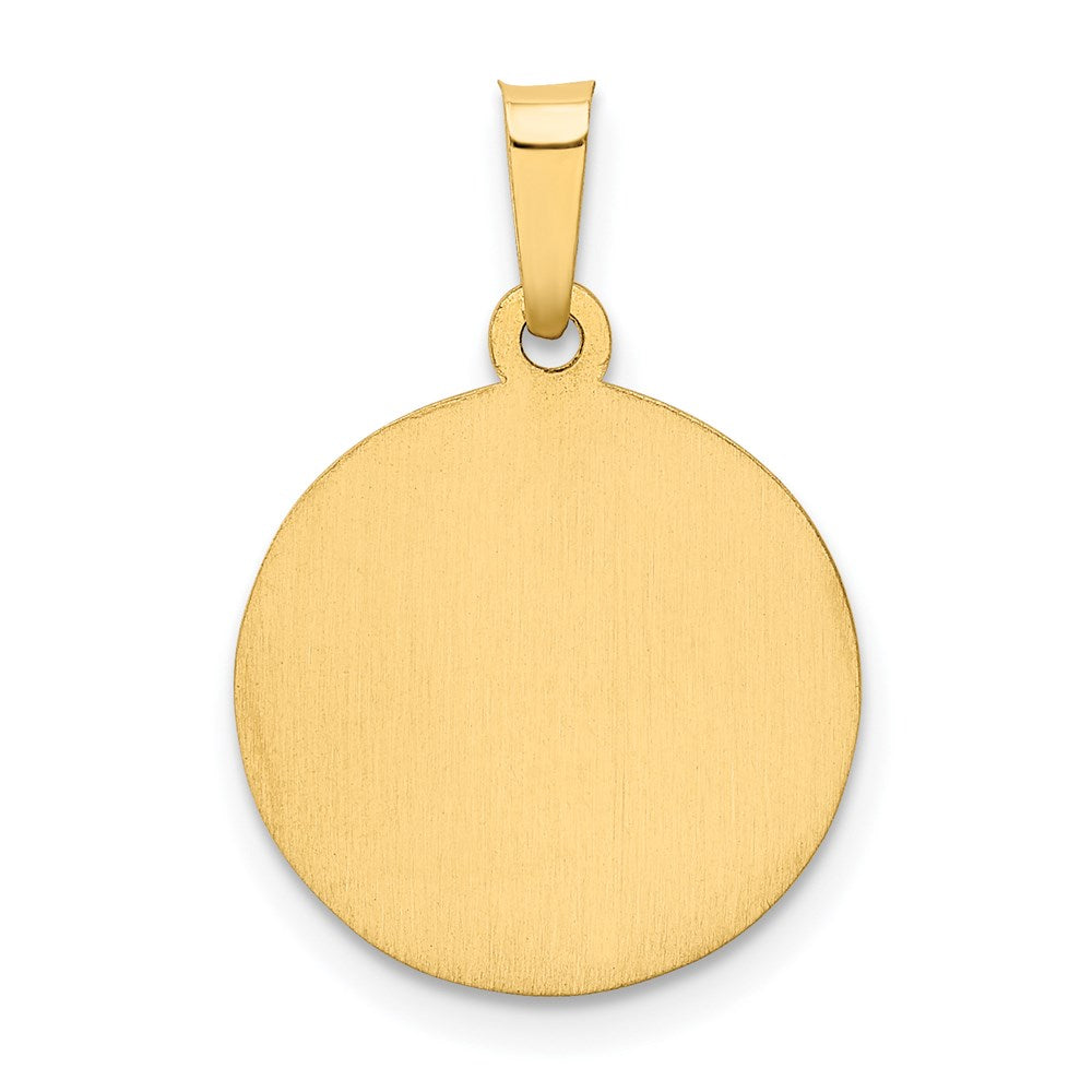 FJC Finejewelers 14 kt Yellow Gold Polished and Satin Our Lady Guadalupe Medal Hollow Charm 23 x 15 mm