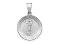 FJC Finejewelers 14 kt White Gold Lady of Guadalupe Medal Hollow Charm 27 mm x 18 mm