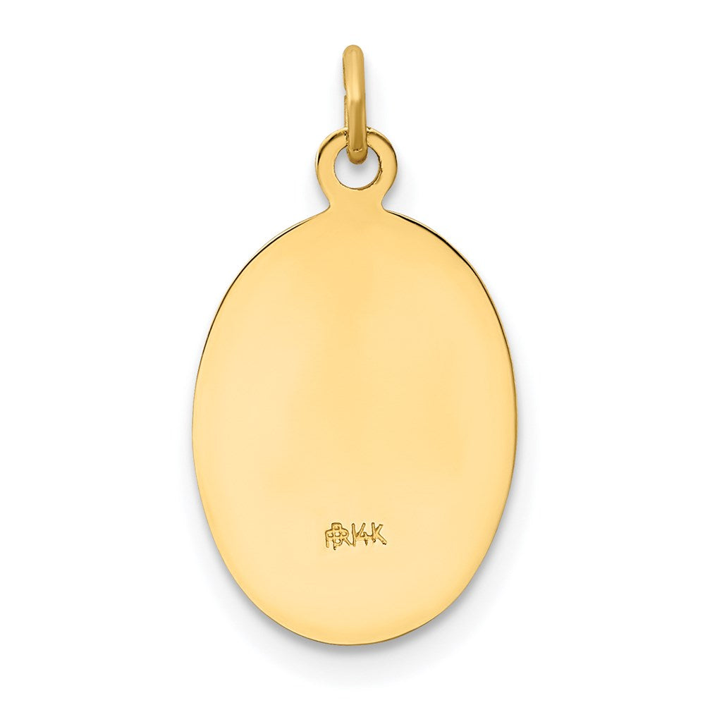 FJC Finejewelers 14 kt Yellow Gold Polished and Satin Our Lady of Guadalupe Medal Charm 19 x 11 mm