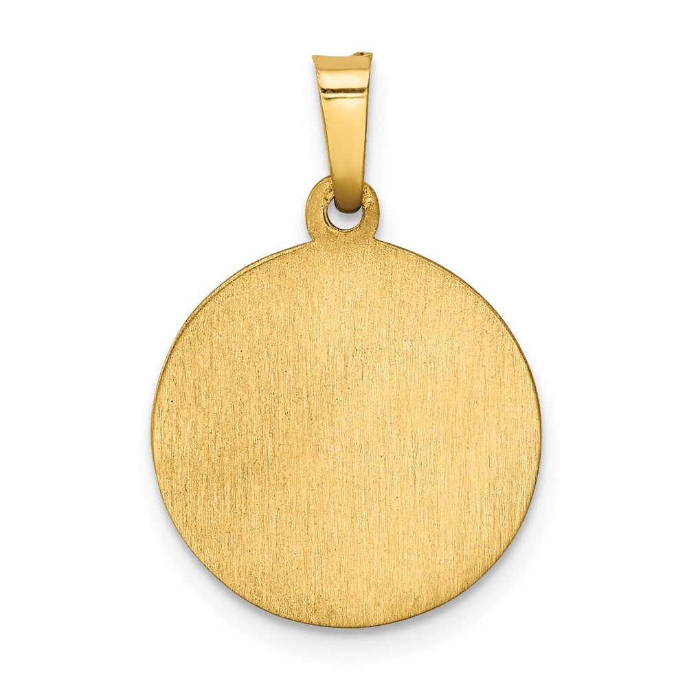 FJC Finejewelers 14 kt Yellow Gold Polished and Satin Our Lady Fatima Medal Hollow Charm 22 x 15 mm
