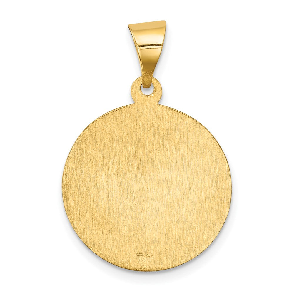 FJC Finejewelers 14 kt Yellow Gold Polished and Satin Sacred Heart of Mary Medal Hollow Charm 26 x 18 mm
