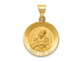 FJC Finejewelers 14 kt Yellow Gold Polished and Satin Sacred Heart of Mary Medal Hollow Charm 26 x 18 mm