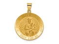 FJC Finejewelers 14 kt Yellow Gold Queen of the Holy Scapular Reversible Medal Hollow Charm 32 x 25 mm