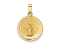FJC Finejewelers 14 kt Yellow Gold Polished and Satin Miraculous Medal Hollow Charm 22 x 15 mm
