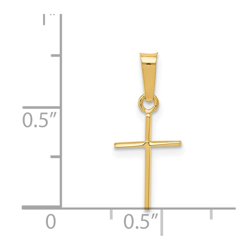 FJC Finejewelers 14 kt Yellow Gold Polished Cross Charm 19 x 8 mm