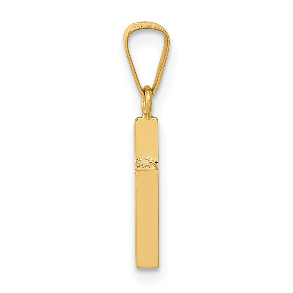 FJC Finejewelers 14 kt Yellow Gold Polished Cross Charm 19 x 8 mm