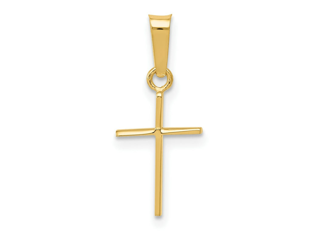 FJC Finejewelers 14 kt Yellow Gold Polished Cross Charm 19 x 8 mm