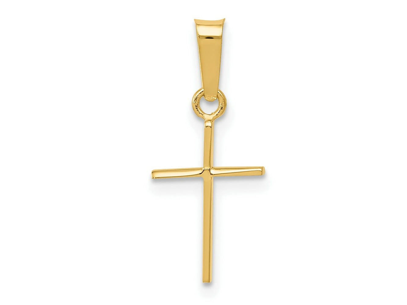 FJC Finejewelers 14 kt Yellow Gold Polished Cross Charm 19 x 8 mm