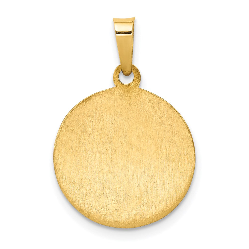 FJC Finejewelers 14 kt Yellow Gold Polished and Satin St. Andrew Medal Hollow Charm 23 x 15 mm