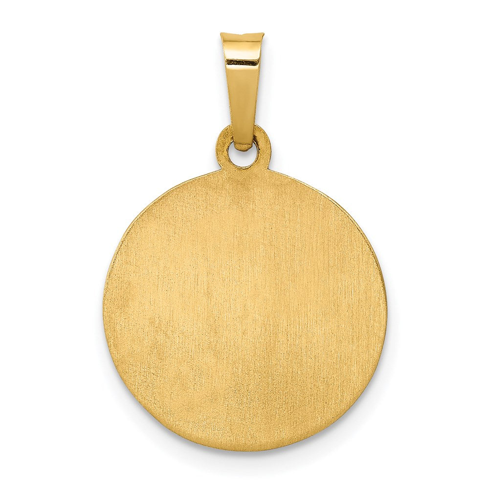 FJC Finejewelers 14 kt Yellow Gold Polished and Satin St. Anthony Medal Hollow Charm 21 x 14 mm