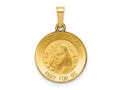 FJC Finejewelers 14 kt Yellow Gold Polished and Satin St. Anthony Medal Hollow Charm 21 x 14 mm