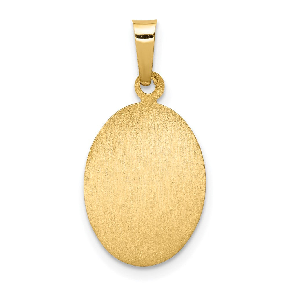 FJC Finejewelers 14 kt Yellow Gold Polished and Satin St. Anthony Medal Hollow Charm 23 x 11 mm