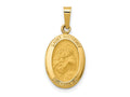 FJC Finejewelers 14 kt Yellow Gold Polished and Satin St. Anthony Medal Hollow Charm 23 x 11 mm