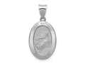 FJC Finejewelers 14 kt White Gold Polished Satin Saint Anthony Medal Hollow Charm 29 mm x 14 mm