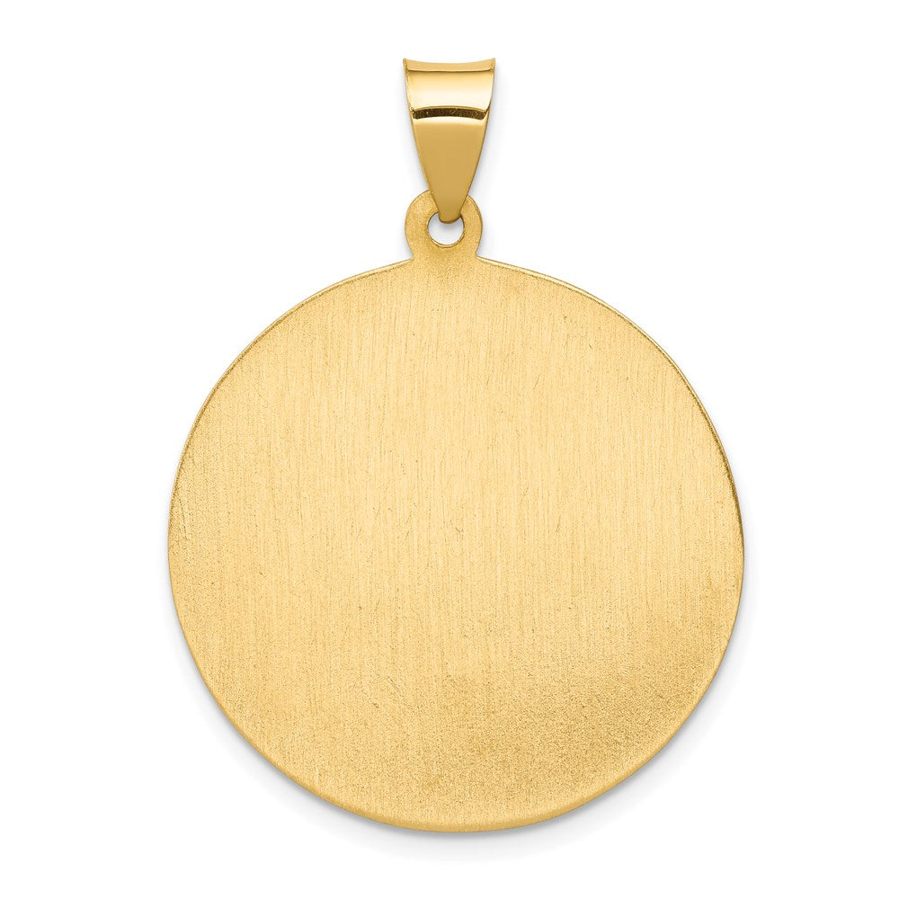 FJC Finejewelers 14 kt Yellow Gold Polished and Satin St. Anthony Medal Hollow Charm 35 x 25 mm