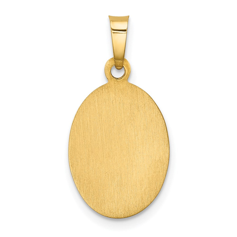FJC Finejewelers 14 kt Yellow Gold Polished and Satin St. Christopher Medal Hollow Charm 22 x 11 mm
