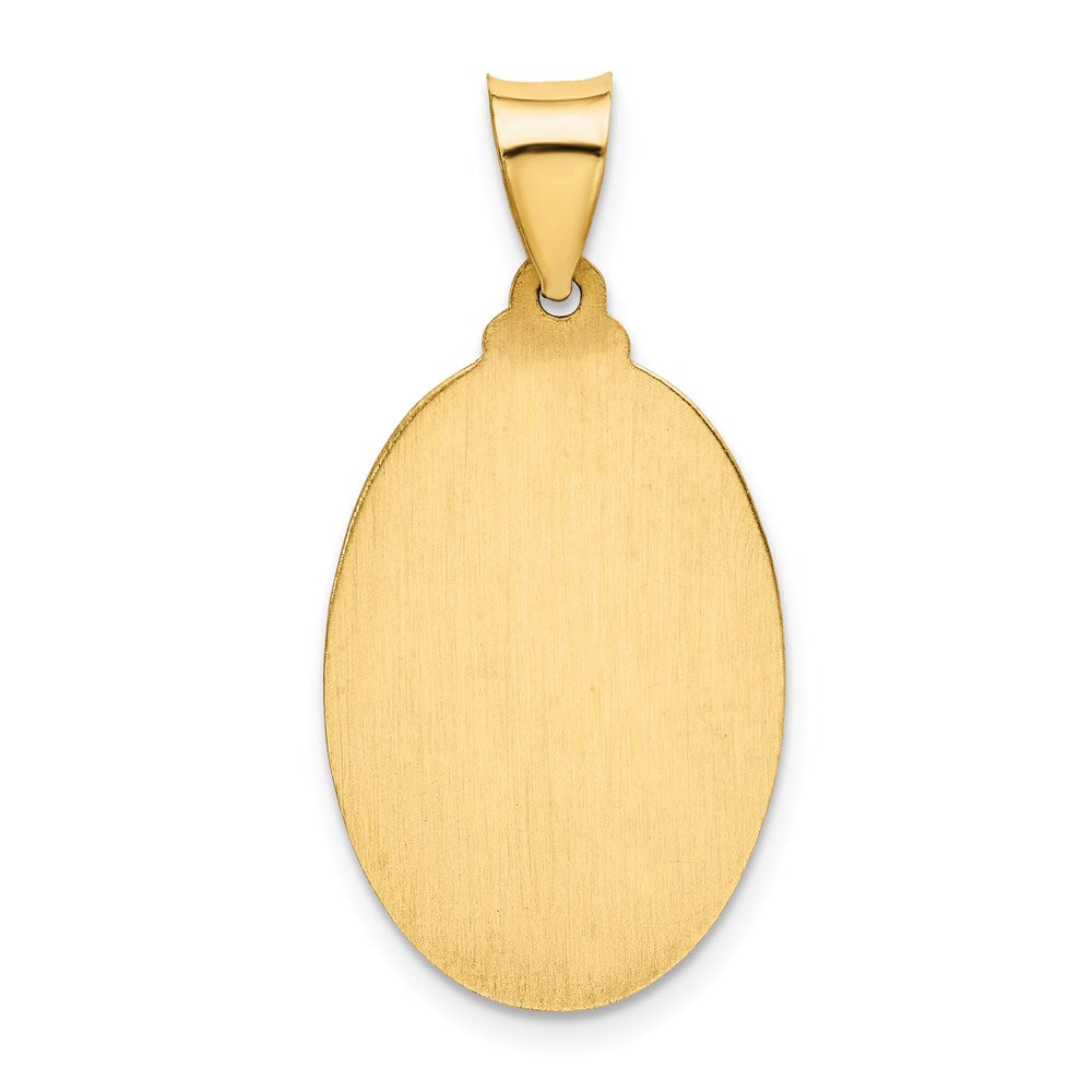 FJC Finejewelers 14 kt Yellow Gold Polished and Satin St. Christopher Medal Hollow Charm 31 x 15 mm