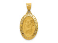 FJC Finejewelers 14 kt Yellow Gold Polished and Satin St. Christopher Medal Hollow Charm 31 x 15 mm
