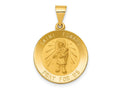 FJC Finejewelers 14 kt Yellow Gold Polished and Satin St Edward Medal Hollow Charm 26 x 18 mm