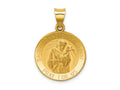 FJC Finejewelers 14 kt Yellow Gold Polished and Satin St Francis of Assisi Medal Hollow Charm 26 x 19 mm