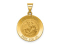 FJC Finejewelers 14 kt Yellow Gold Polished and Satin St George Medal Hollow Charm 27 x 19 mm