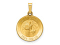 FJC Finejewelers 14 kt Yellow Gold Polished and Satin St Gerard Medal Hollow Charm 22 x 15 mm