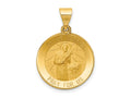 FJC Finejewelers 14 kt Yellow Gold Polished and Satin St Gerard Medal Hollow Charm 26 x 18 mm