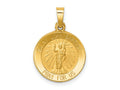 FJC Finejewelers 14 kt Yellow Gold Polished and Satin St John Baptist Medal Hollow Charm 21 x 15 mm