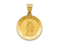 FJC Finejewelers 14 kt Yellow Gold Polished and Satin St John Baptist Medal Hollow Charm 27 x 19 mm