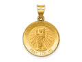 FJC Finejewelers 14 kt Yellow Gold Polished and Satin St John Baptist Medal Hollow Charm 27 x 19 mm