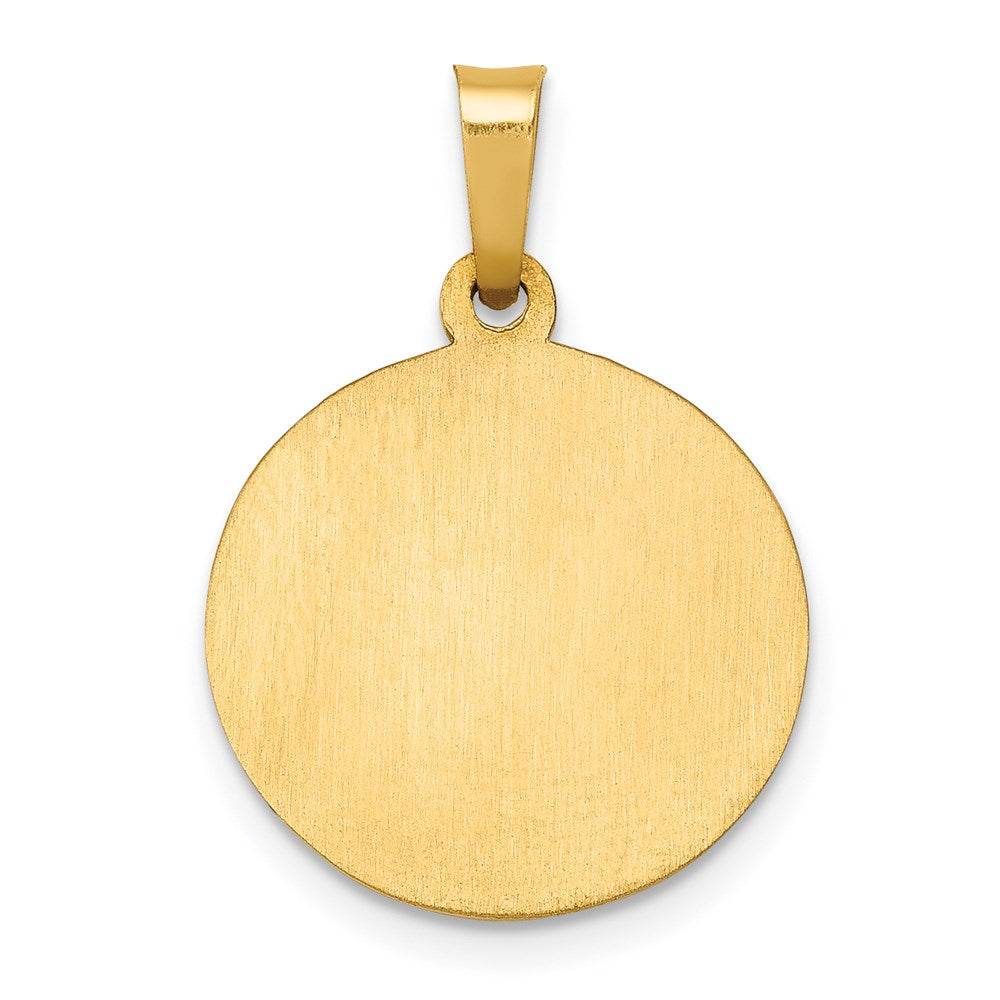 FJC Finejewelers 14 kt Yellow Gold Polished and Satin St Joseph Medal Hollow Charm 21 x 15 mm