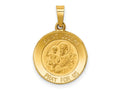 FJC Finejewelers 14 kt Yellow Gold Polished and Satin St Joseph Medal Hollow Charm 21 x 15 mm