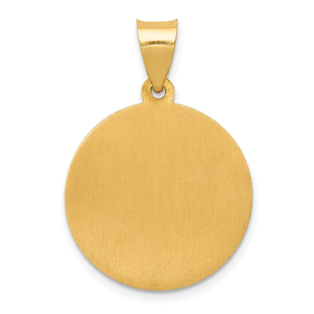 FJC Finejewelers 14 kt Yellow Gold Polished and Satin St Joseph Medal Hollow Charm 27 x 18 mm