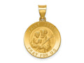 FJC Finejewelers 14 kt Yellow Gold Polished and Satin St Joseph Medal Hollow Charm 27 x 18 mm