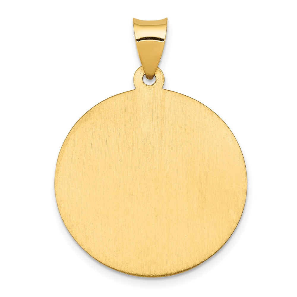 FJC Finejewelers 14 kt Yellow Gold Polished and Satin St Joseph Medal Hollow Charm 30 x 22 mm