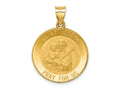 FJC Finejewelers 14 kt Yellow Gold Polished and Satin St Joseph Medal Hollow Charm 30 x 22 mm