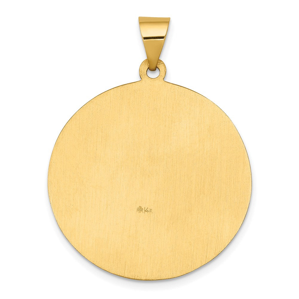 FJC Finejewelers 14 kt Yellow Gold Polished and Satin St Joseph Medal Hollow Charm 33 x 26 mm
