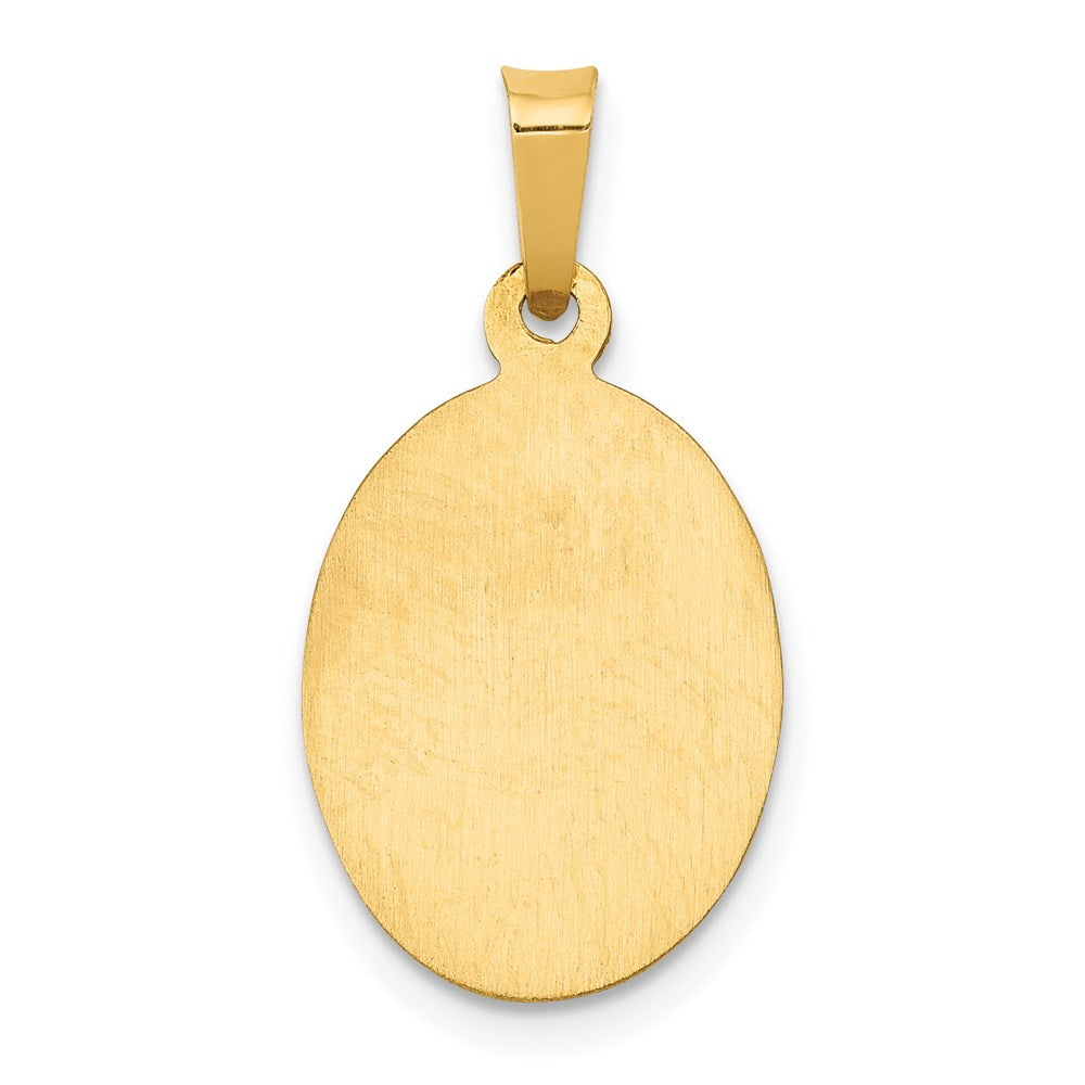 FJC Finejewelers 14 kt Yellow Gold Polished and Satin St Joseph Medal Hollow Charm 24 x 12 mm