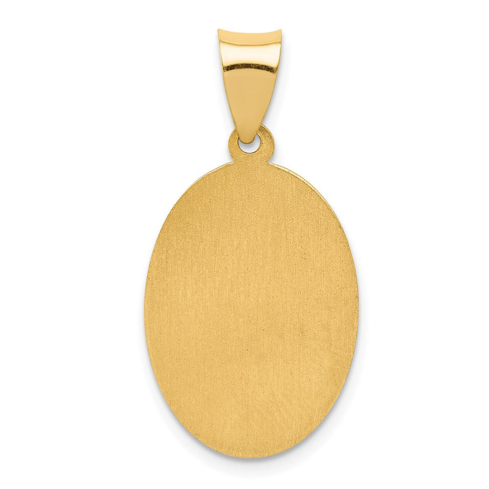 FJC Finejewelers 14 kt Yellow Gold Polished and Satin St Joseph Medal Hollow Charm 26 x 13 mm