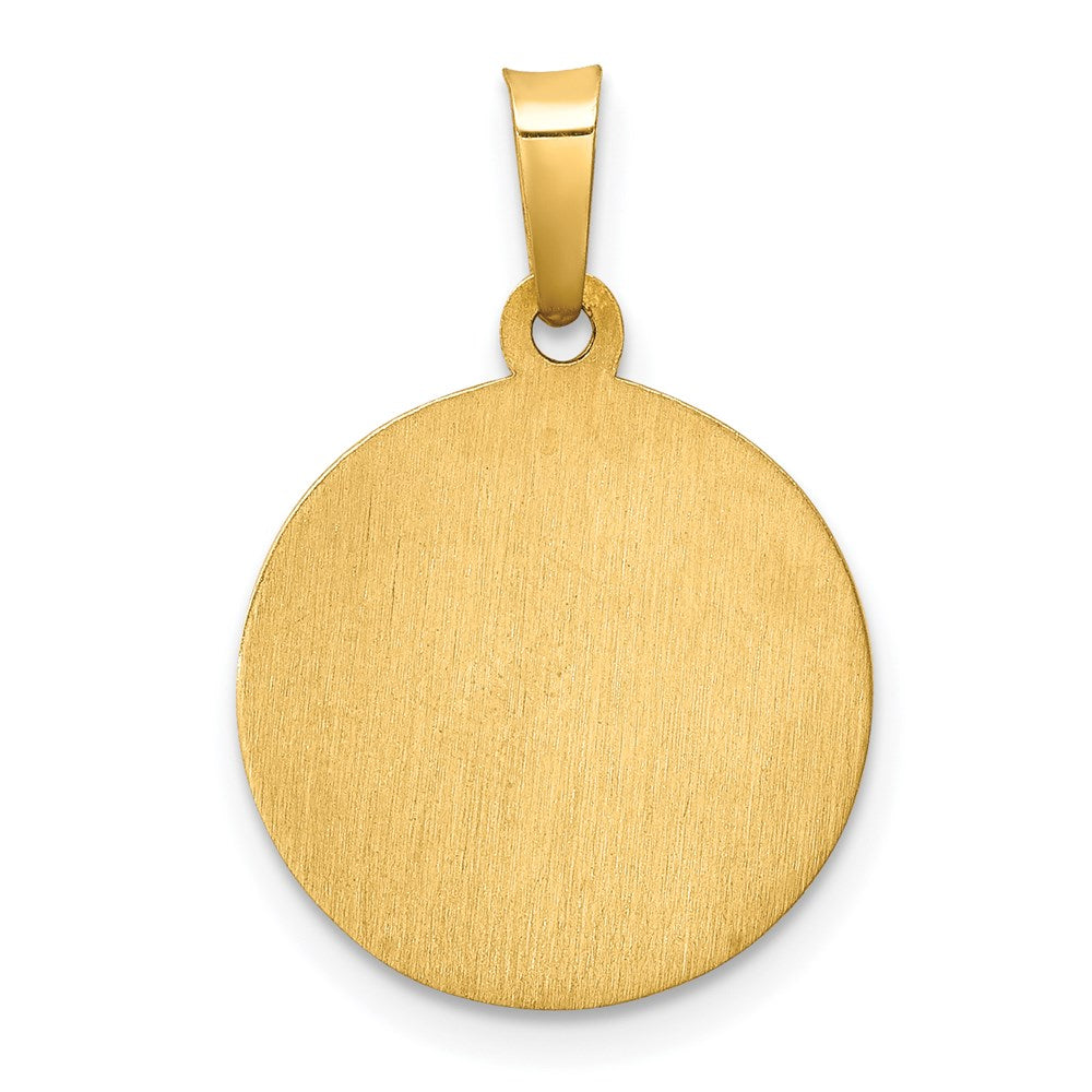 FJC Finejewelers 14 kt Yellow Gold Polished and Satin St Jude Thaddeus Medal Hollow Charm 22 x 15 mm