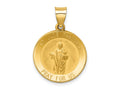 FJC Finejewelers 14 kt Yellow Gold Polished and Satin St Jude Thaddeus Medal Hollow Charm 27 x 19 mm