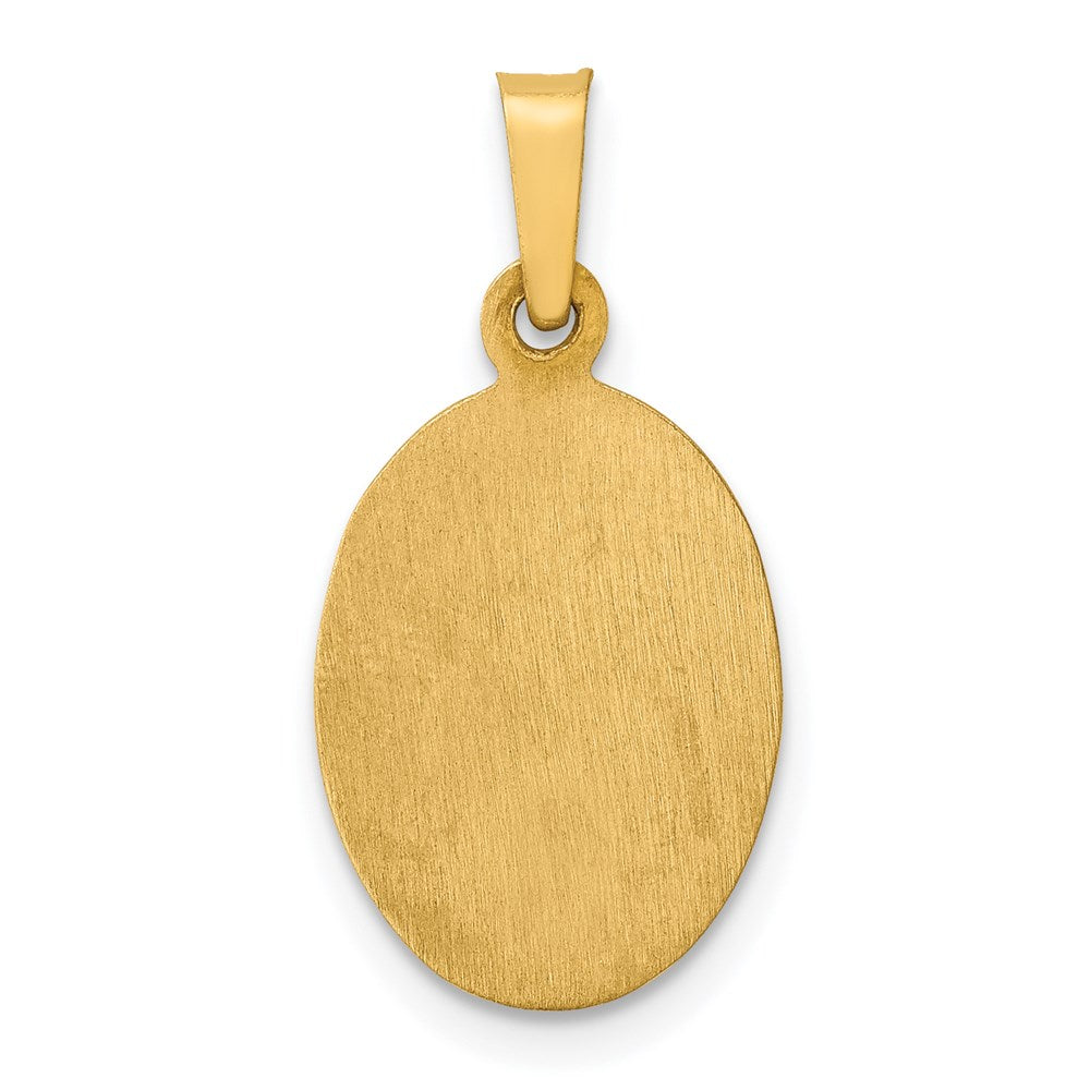 FJC Finejewelers 14 kt Yellow Gold Polished and Satin St Jude Thaddeus Medal Hollow Charm 22 x 11 mm
