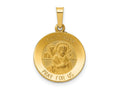 FJC Finejewelers 14 kt Yellow Gold Polished and Satin St Mark Medal Hollow Charm 22 x 15 mm