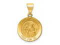 FJC Finejewelers 14 kt Yellow Gold Polished and Satin St Matthew Medal Hollow Charm 17 x 15 mm