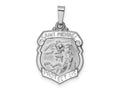 FJC Finejewelers 14 kt White Gold Polished and Satin Saint Michael Medal Hollow Charm 20 mm x 15 mm