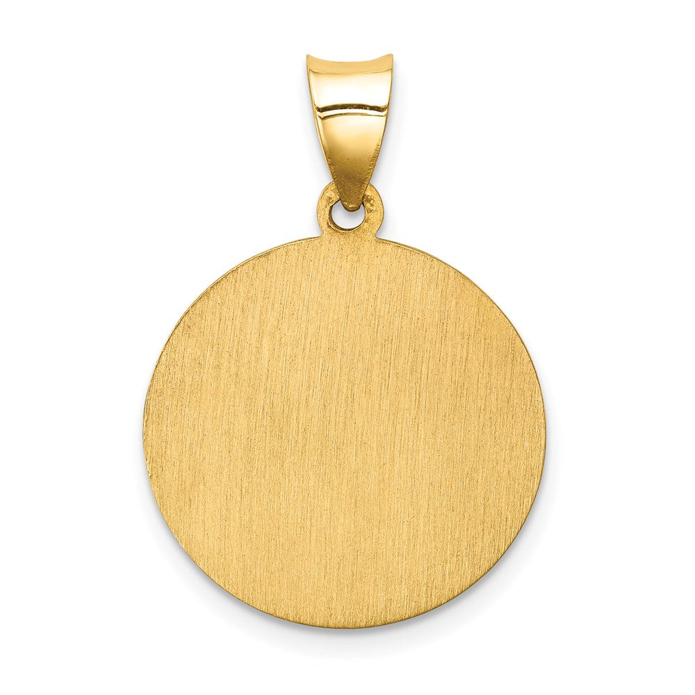 FJC Finejewelers 14 kt Yellow Gold Polished and Satin Mother Teresa Medal Hollow Charm 21 x 19 mm